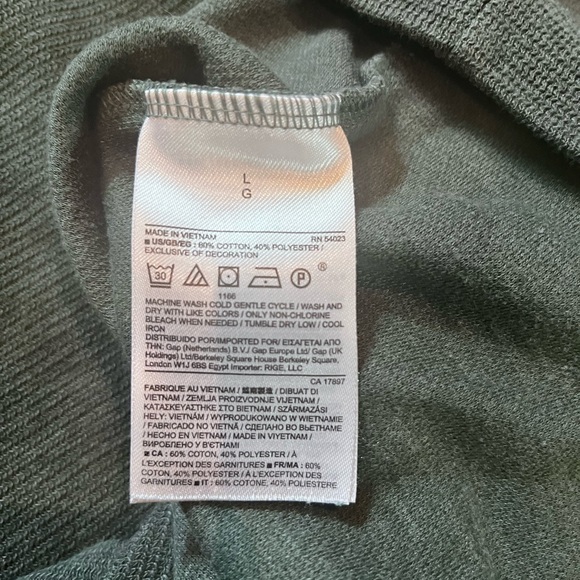 Banana Republic Men’s Size L Half Zip Shirt Green/Blue - Picture 2 of 4